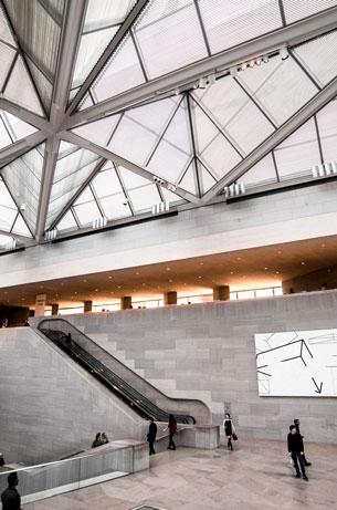 inside building